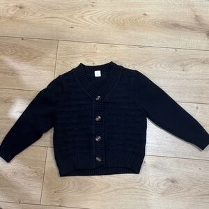 Kids Black Cardigan Sweater